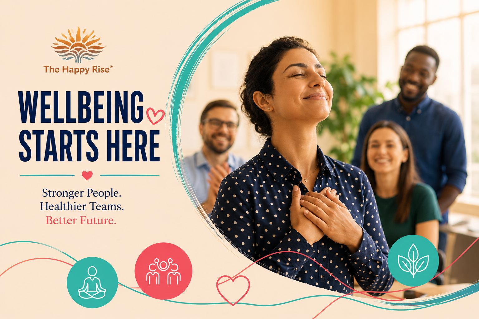Employee wellbeing programme promoting workplace wellbeing, conscious leadership, happier teams, emotional intelligence, and a positive workplace culture.